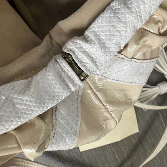 VTG Carlo Fiori Matelassé Handbag Italy Genuine Reptile Leather Original Tags - Picture 12 of 16